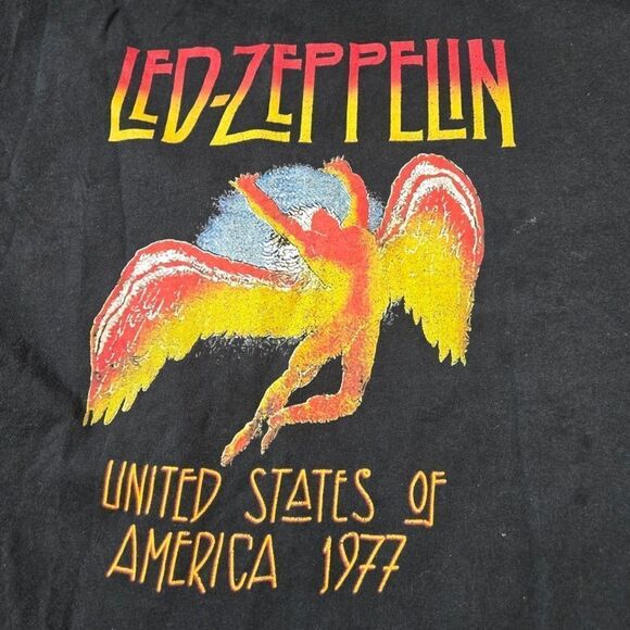 Gildan Led Zeppelin Black Graphic Tee Shirt - Picture 2 of 4